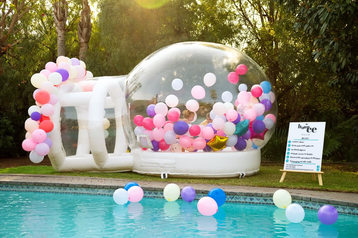 Customer using Inflatable equipment at a waterfront location